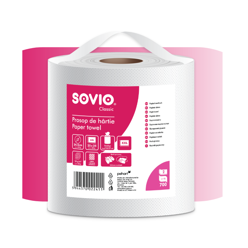 Sovio prosop celuloză industrial 175 m, 700 foi